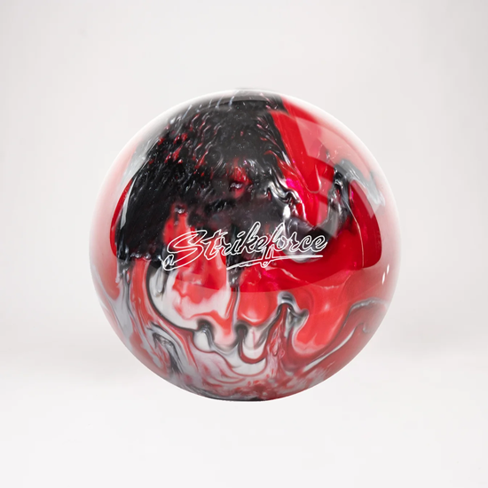 Picture of KR Strikeforce Polyester Red Black White Bowling Ball