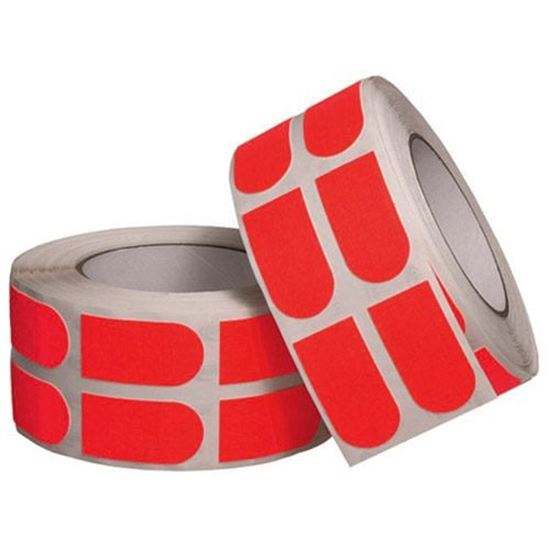 Picture of Turbo Grip Strips Tape Red 3/4" Precut Fitting Tape 500 Count Roll