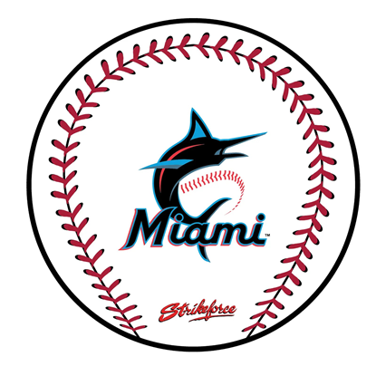 Picture of KR Strikeforce MLB Miami Marlins Round Baseball Shammy
