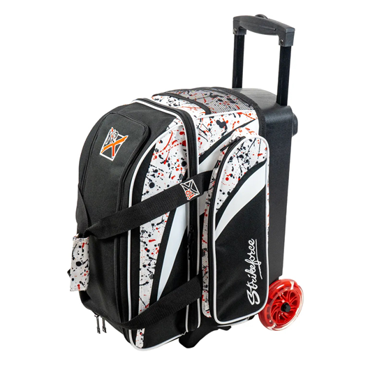 Picture of KR Cruiser 2 Ball Double Roller White Red Black Splash Bowling Bag