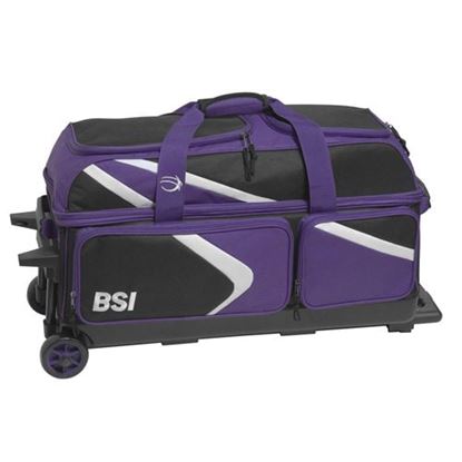 Picture of BSI Dash 3 Ball Triple Roller Black Purple Bowling Bag